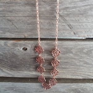 Rose copper necklace
